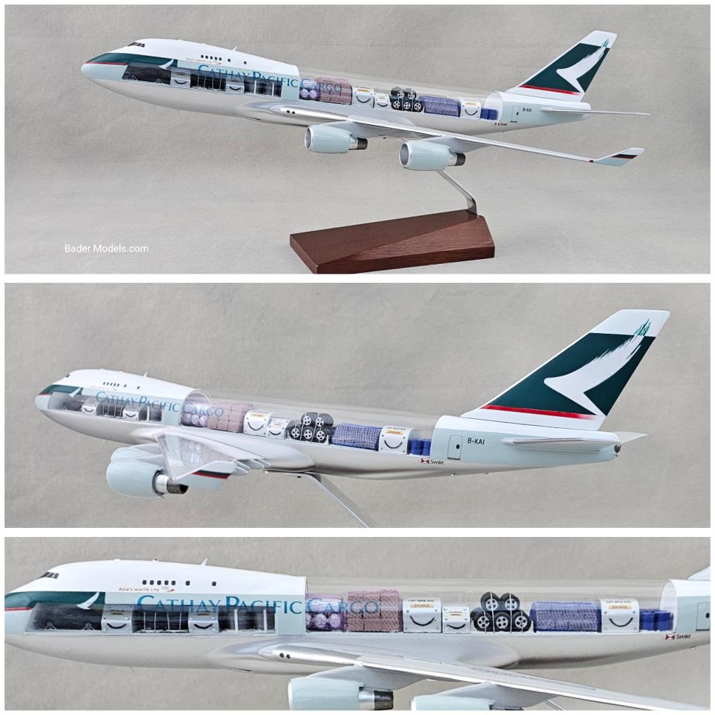 Cathay Pacific Cargo - B747-400F - (1:144) - 180° Clear Top